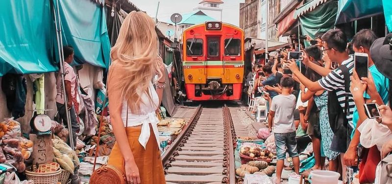 Bangkok Maeklong Railway & Floating Market Tour                          