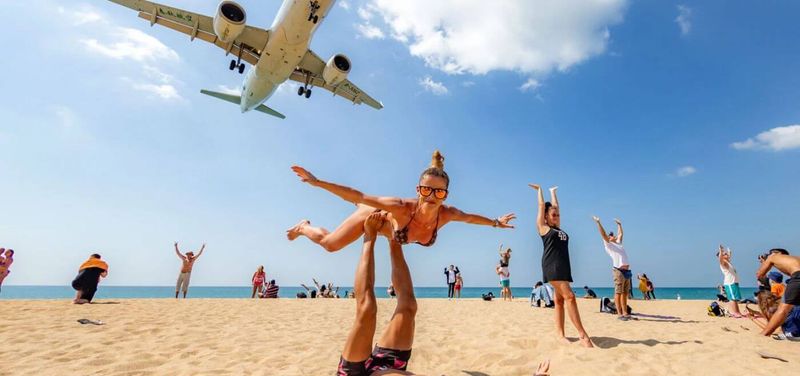 Phuket Beach Plane Spotting and Monkey Cave Temple Visit  