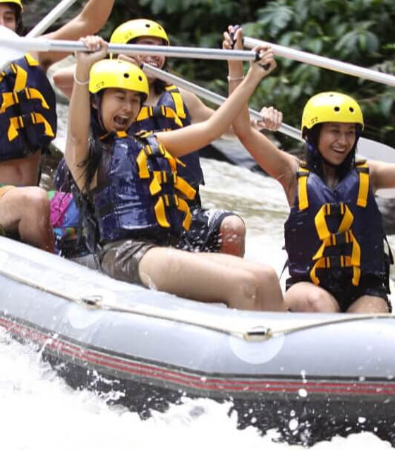 Fun Whitewater rafting in Bali